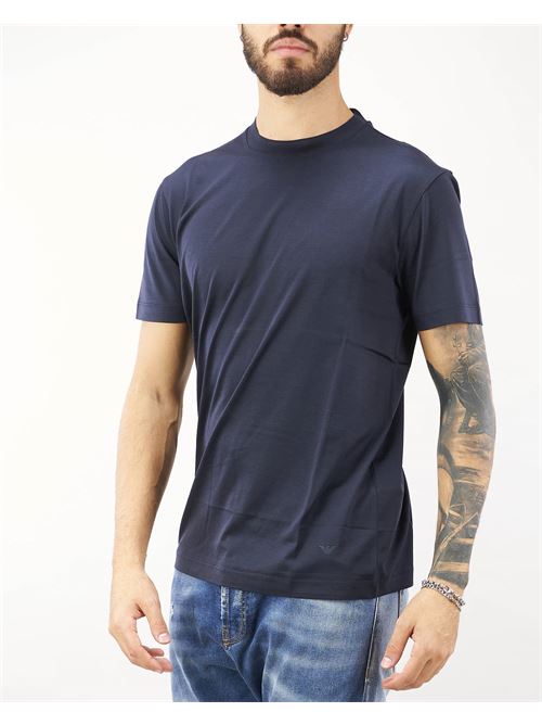 T-shirt basic in misto lyocell e cotone Emporio Armani EMPORIO ARMANI | T-shirt | 8N1TE81JUVZ920